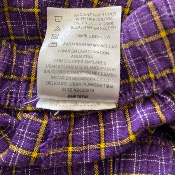 ECU | Vintage East Carolina Pirates Purple Drawstring PJ Pants Unisex Size Small - Picture 6 of 9